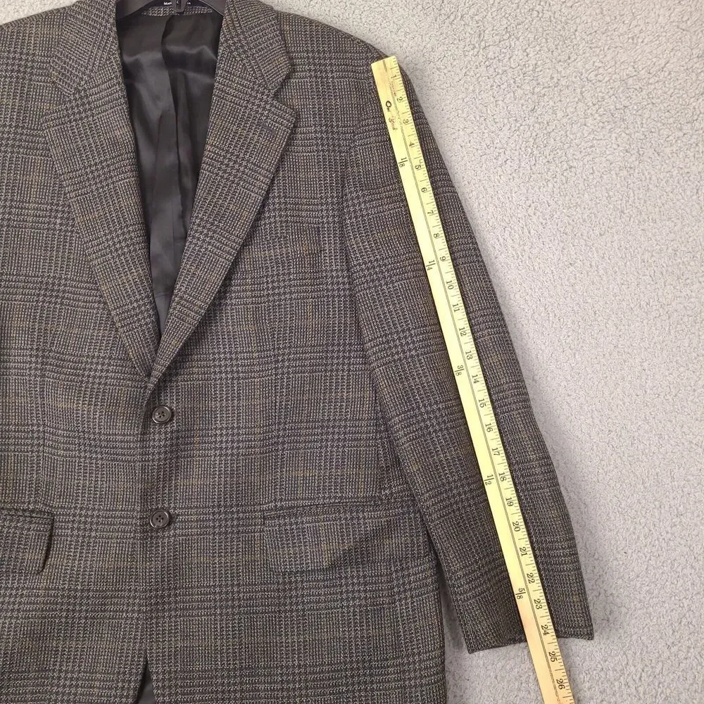 CHAPS Ralph Lauren Blazer‎ Mens 41R Multicolor Plaid Wool For Rogers Mens Store